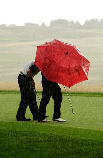 Raining Golf Umbrellas